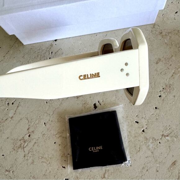 New! CELINE Sunglasses CL40255I 25E, Off-White color, Authentic - Picture 10 of 10
